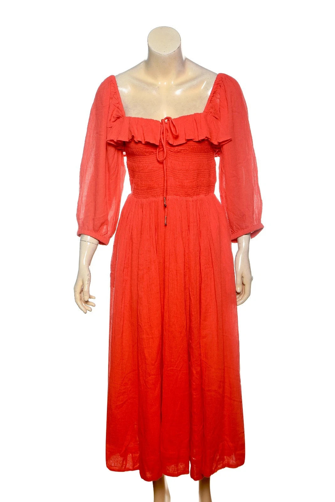 Free People Oasis Midi Dress – front view red