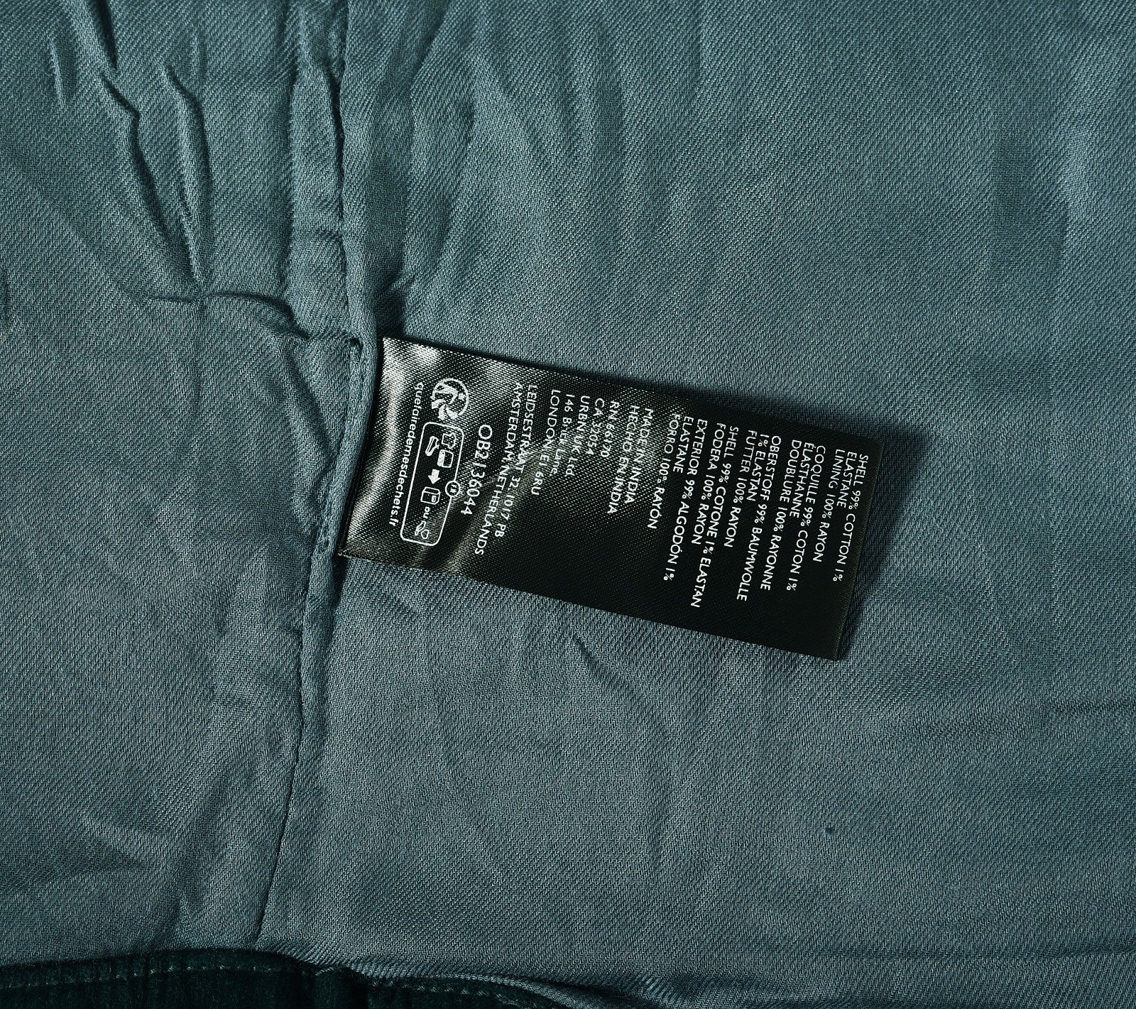 Free People Officer Velvet Jacket - care label