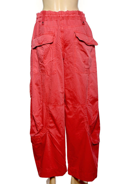 Free People Onset Pants - back view red