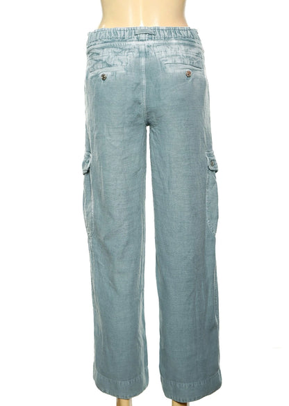 Free People Park Ave Pants – back view blue
