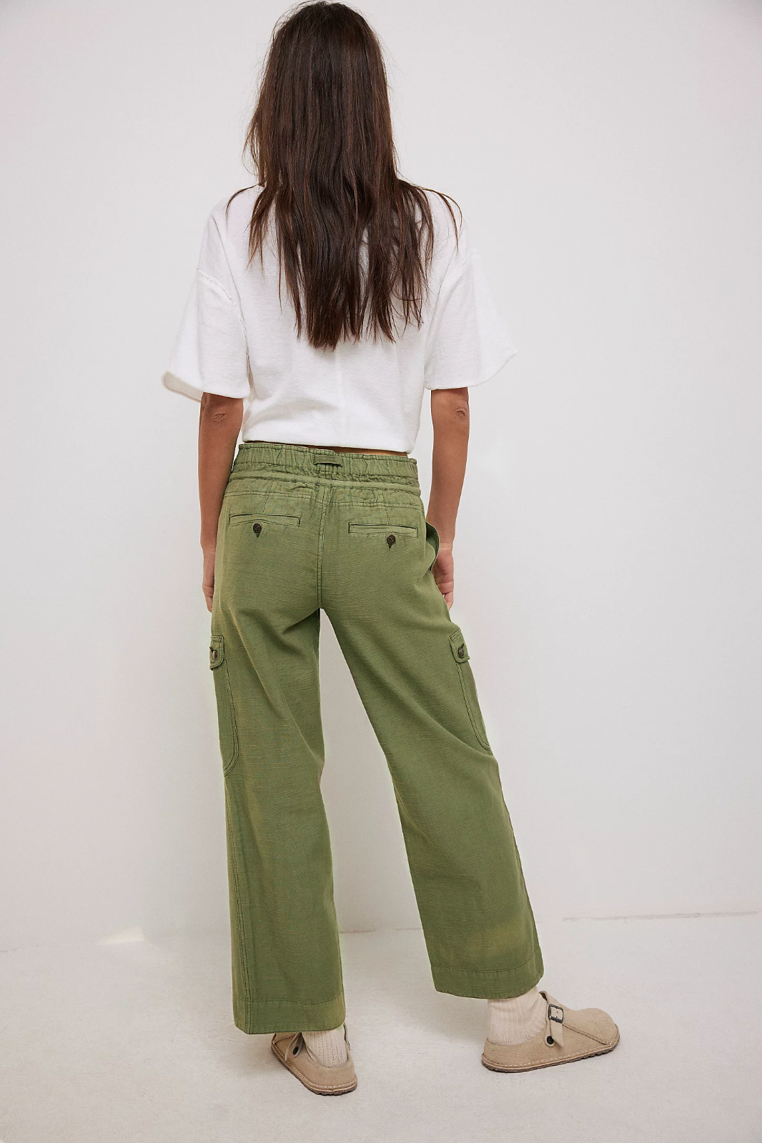 Free People Park Ave Pants - back view on model
