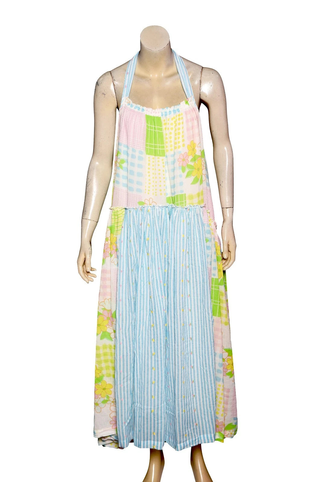 Free People Patched And Pretty Midi Dress – front view multicolor