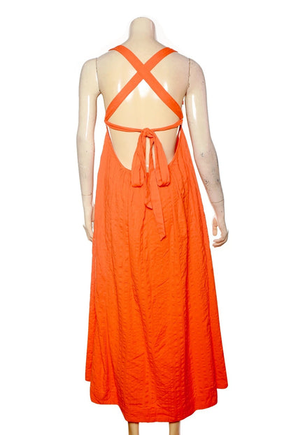 Free People Poppy Midi – front back view orange