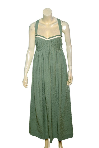 Free People Poppy Midi – front view green