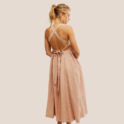 Free People Poppy Midi – back on model pink