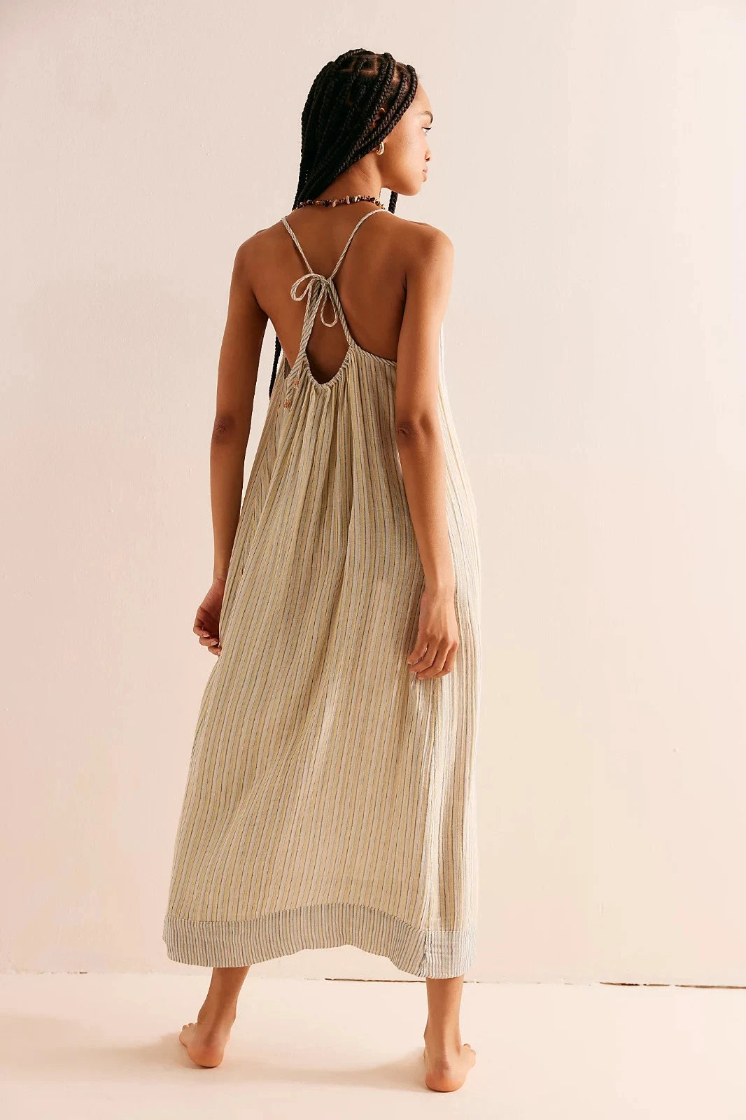 Free People Rio Reversible Midi – back on model ivory