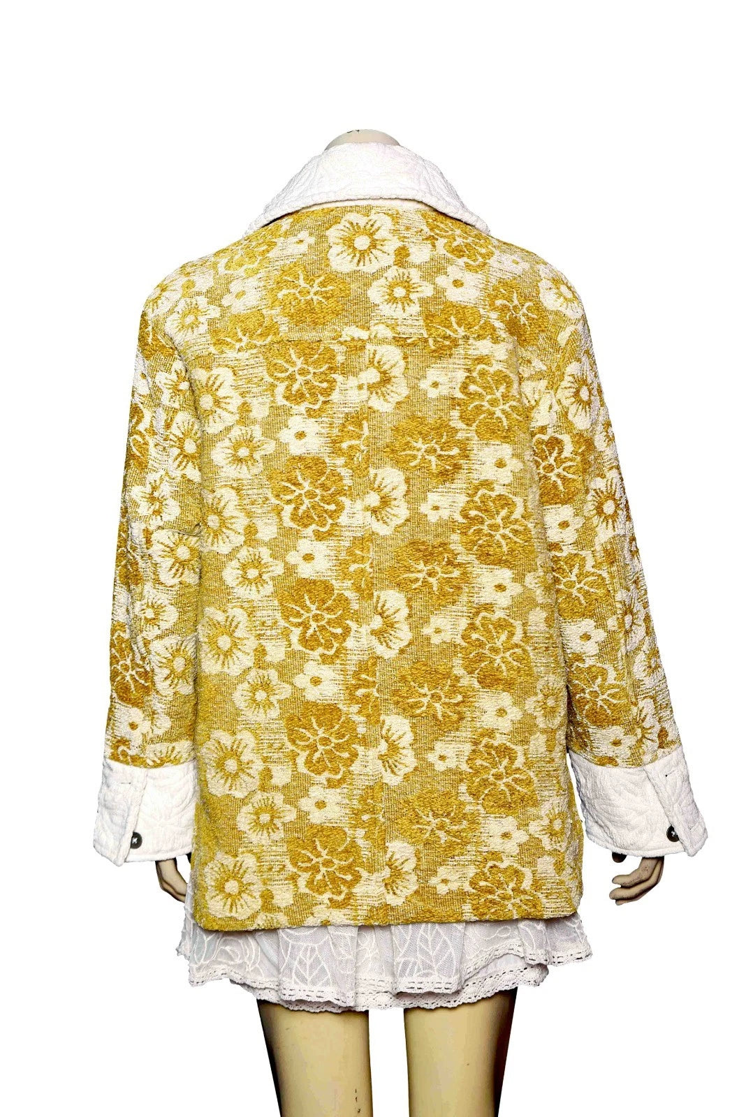 Free People Sabrina Tapestry Jacket – back view yellow