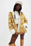 Free People Sabrina Tapestry Jacket – front on model yellow