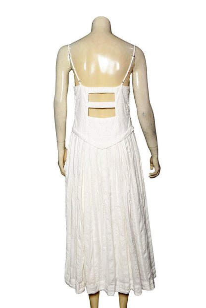 Free People Salvador Midi Dress – back view ivory