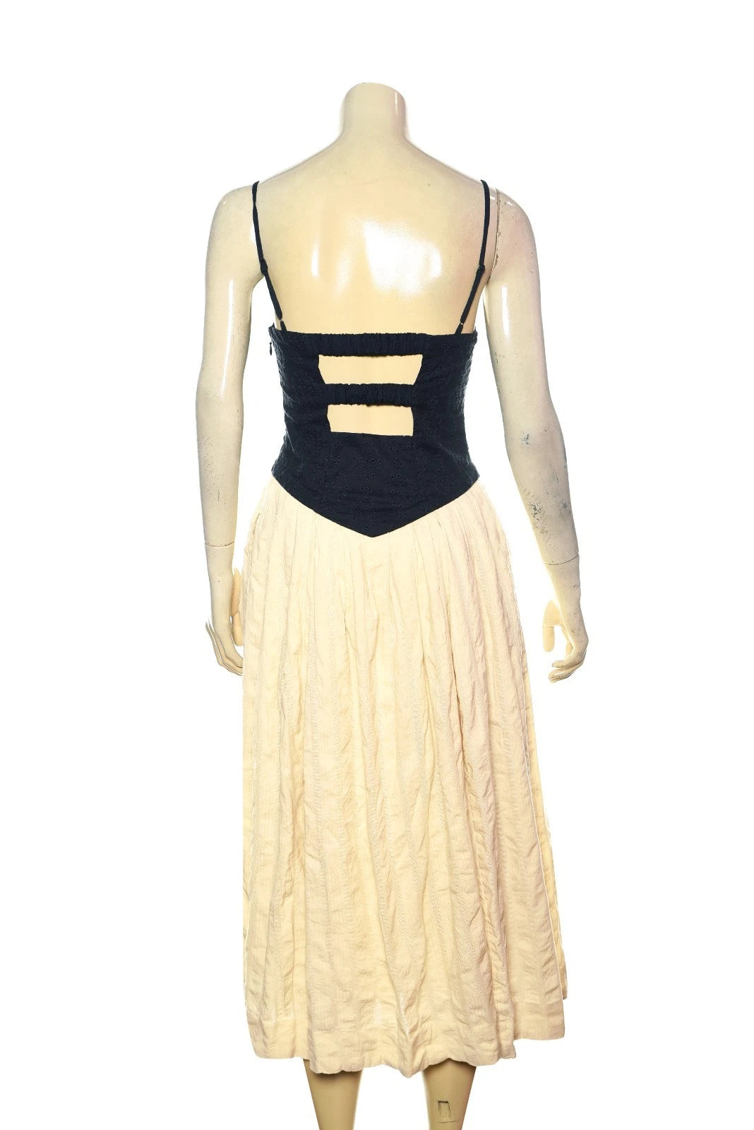 Free People Salvador Midi Dress – back view black cream