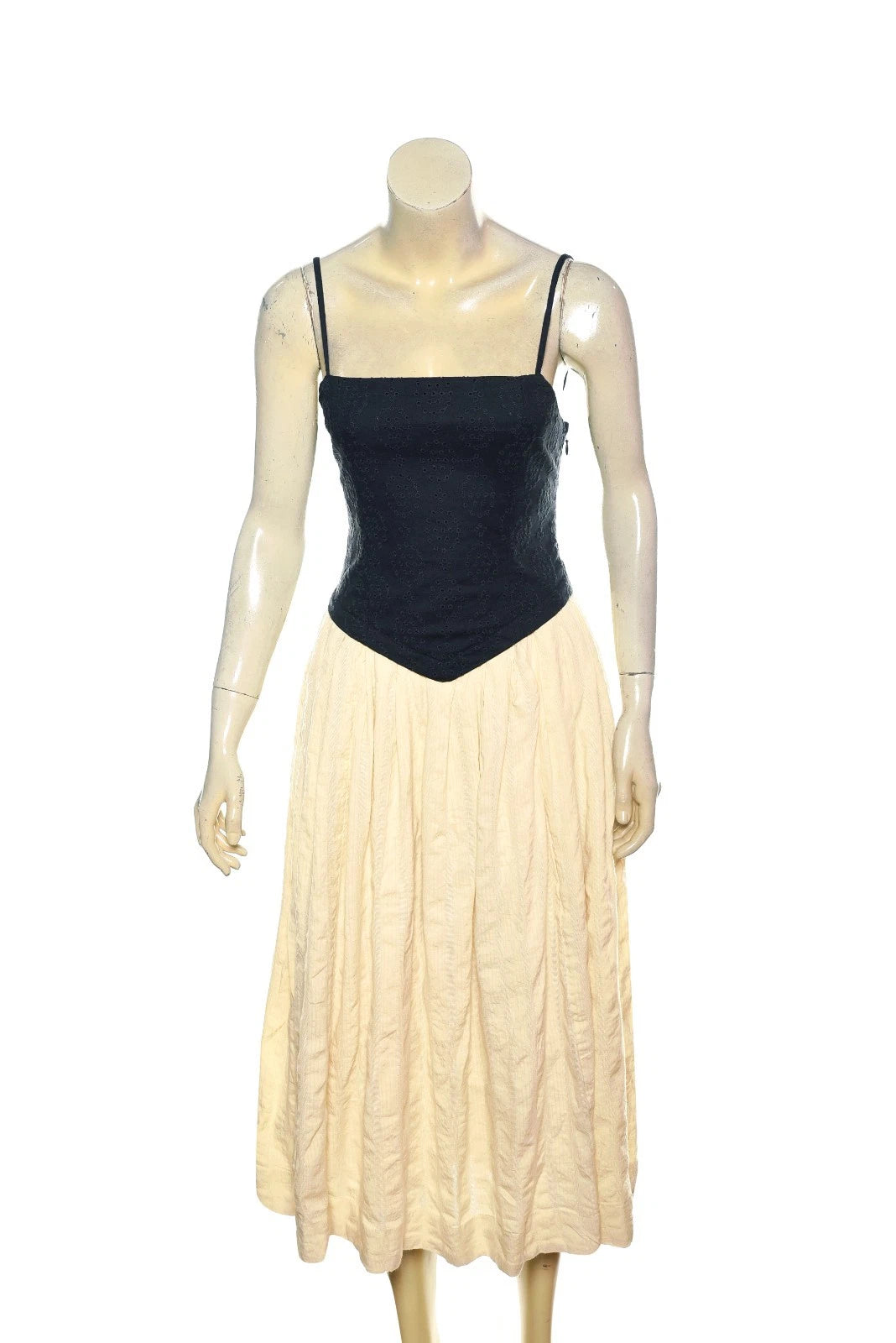 Free People Salvador Midi Dress – front view black cream