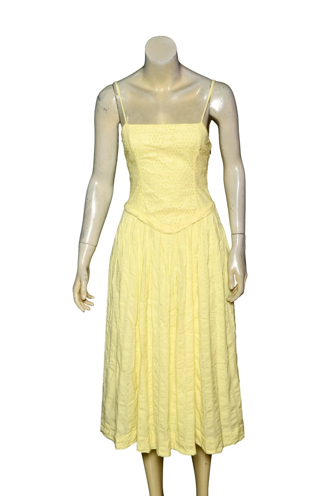 Free People Salvador Midi Dress – front view yellow