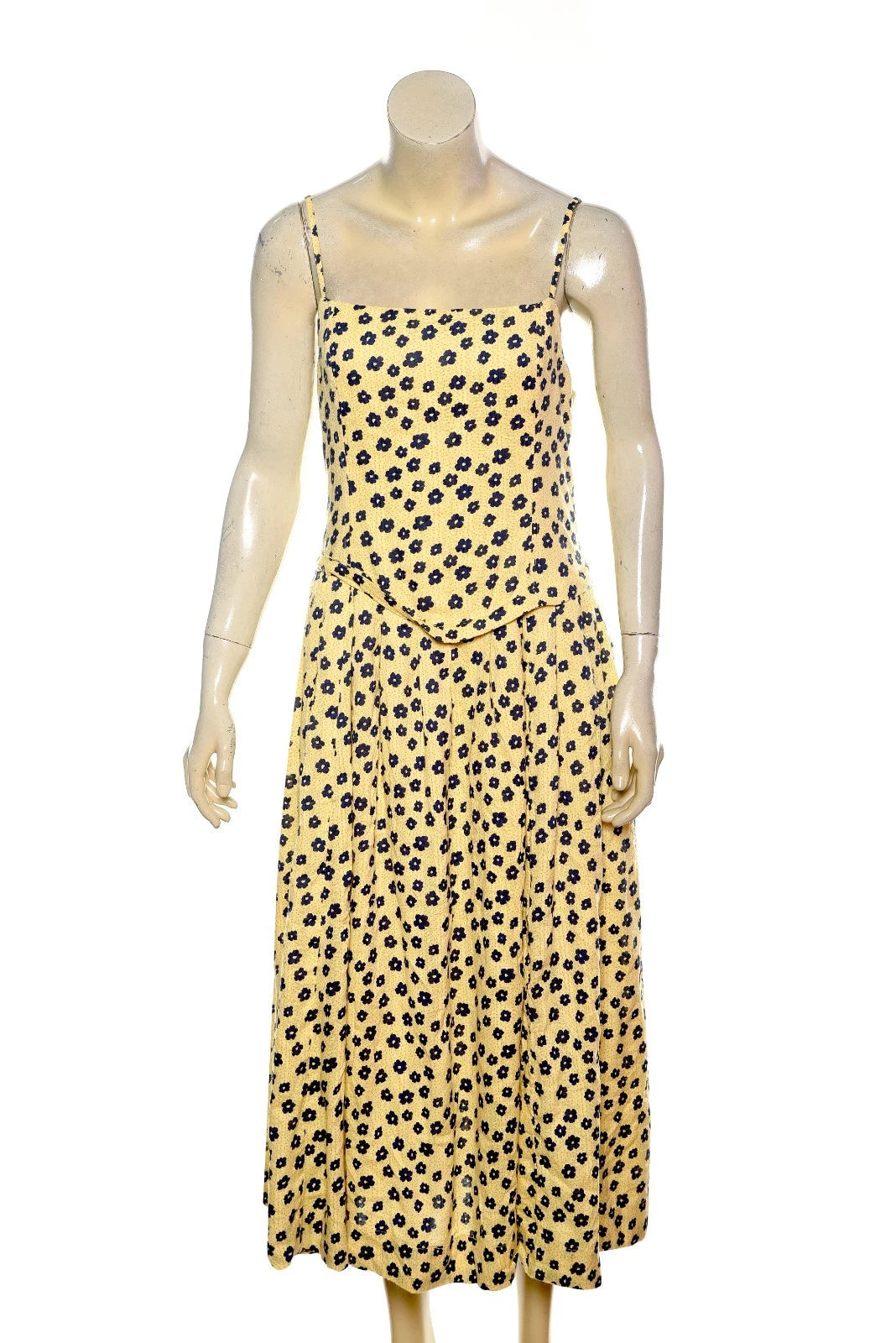 Free People Salvador Printed Midi Dress – front view yellow