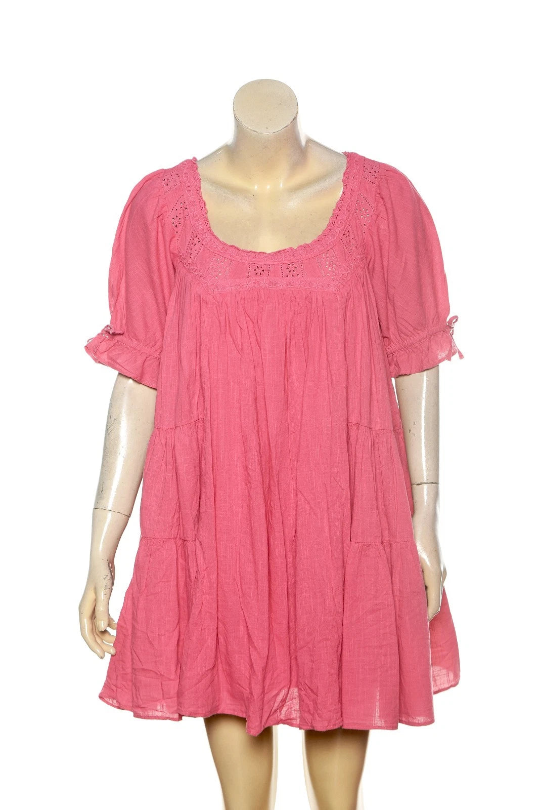 Free People Sandy Shores Babydoll Dress – front view pink