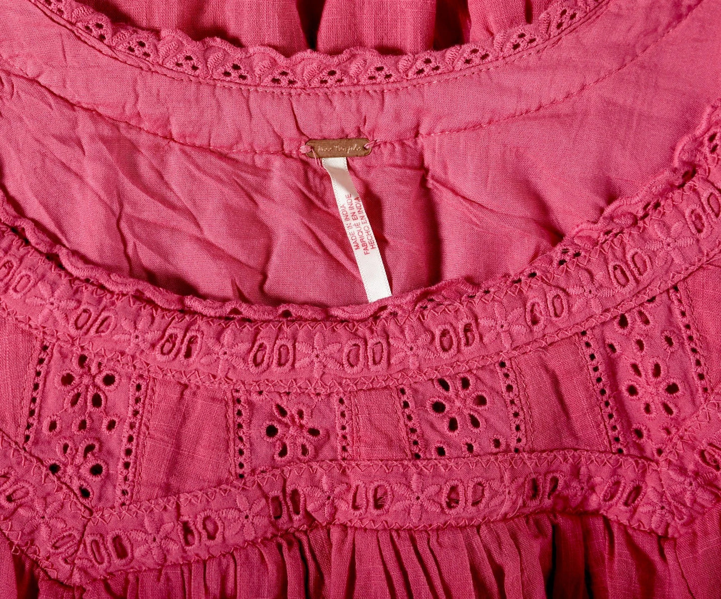 Free People Sandy Shores Babydoll Dress – label pink
