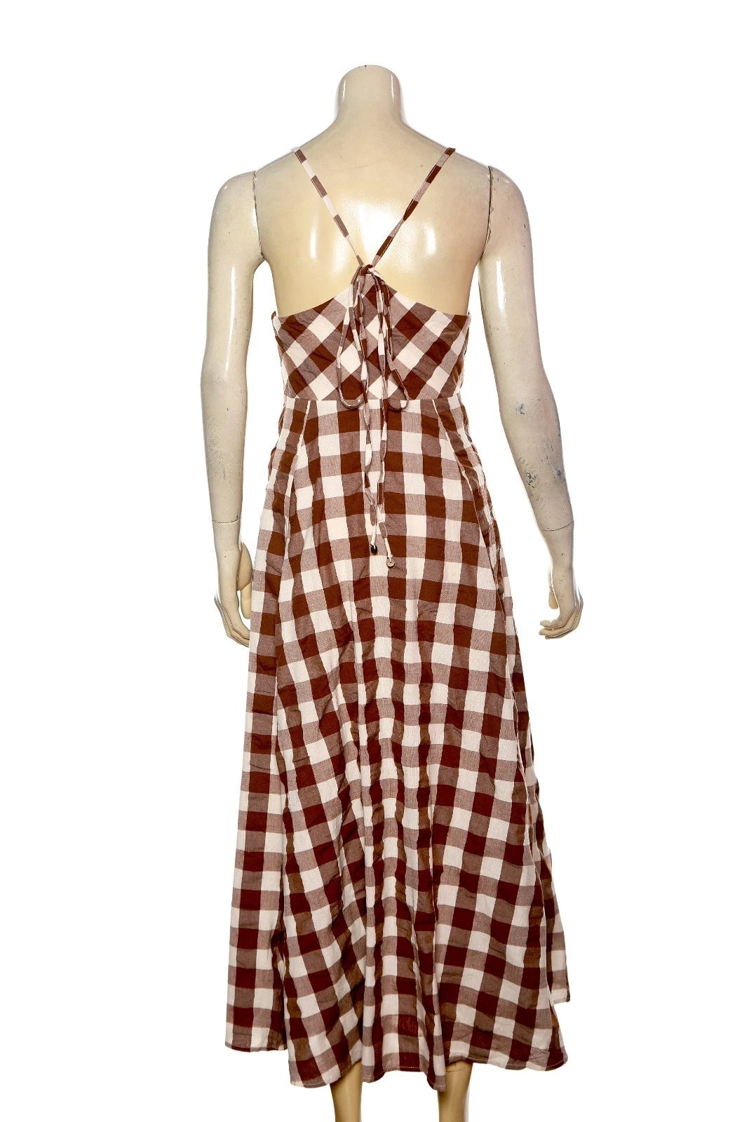 Free People Via Midi Dress – back view brown