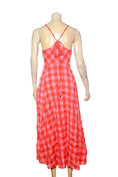 Free People Via Midi Dress – back view red