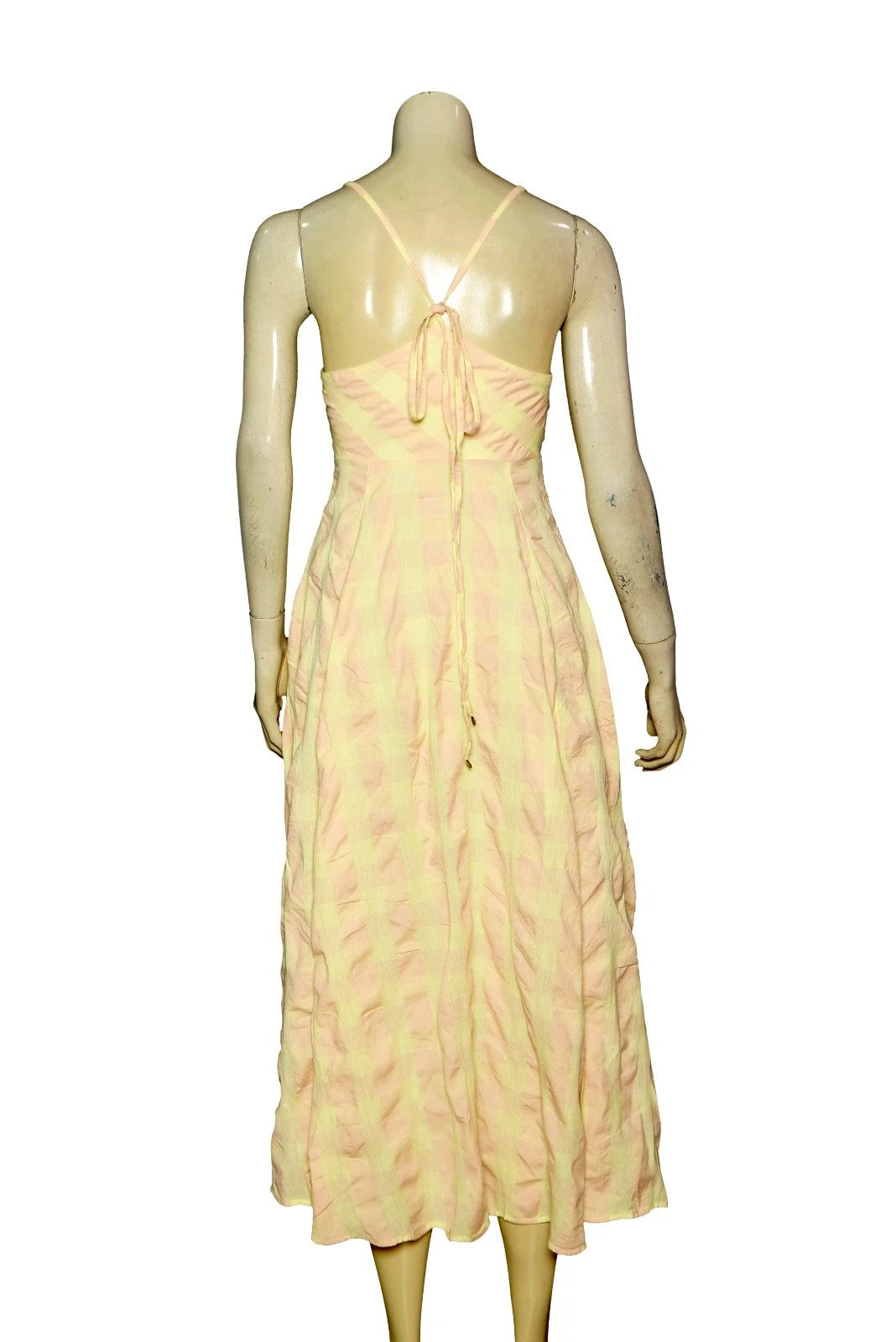 Free People Via Midi Dress – back view yellow