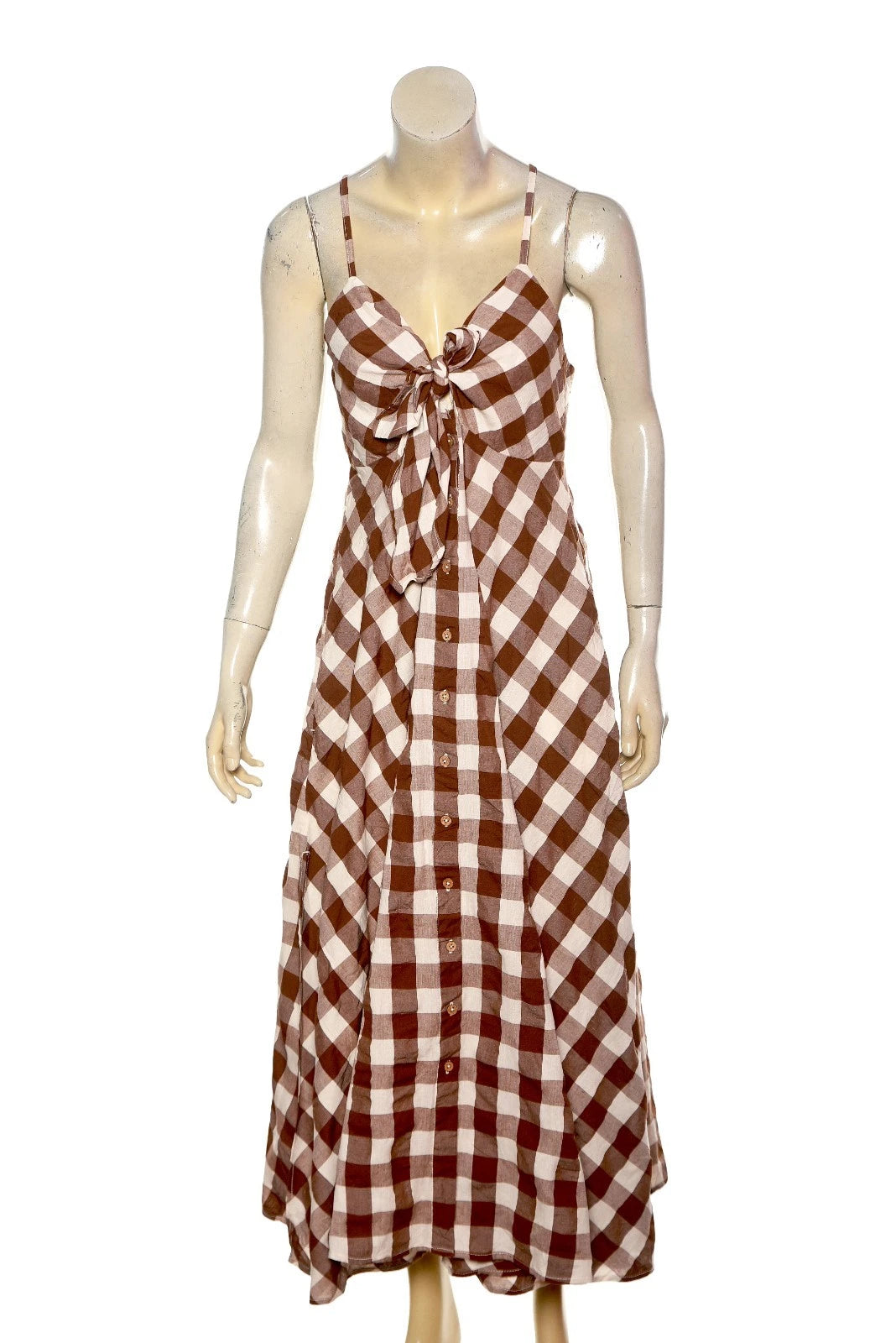 Free People Via Midi Dress – front view brown