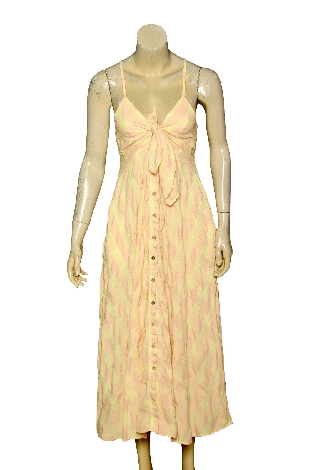 Free People Via Midi Dress – front view yellow