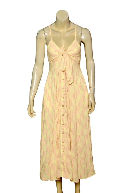 Free People Via Midi Dress – front view yellow