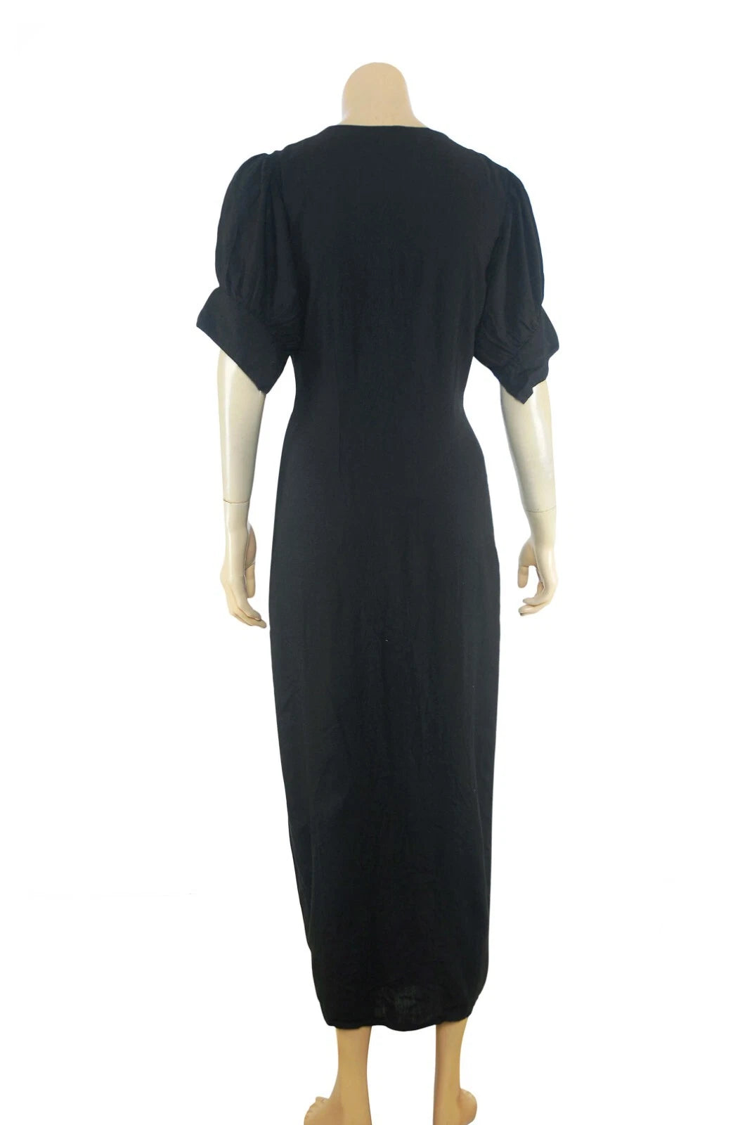 Free people Vintage Summer Midi Dress – back view black