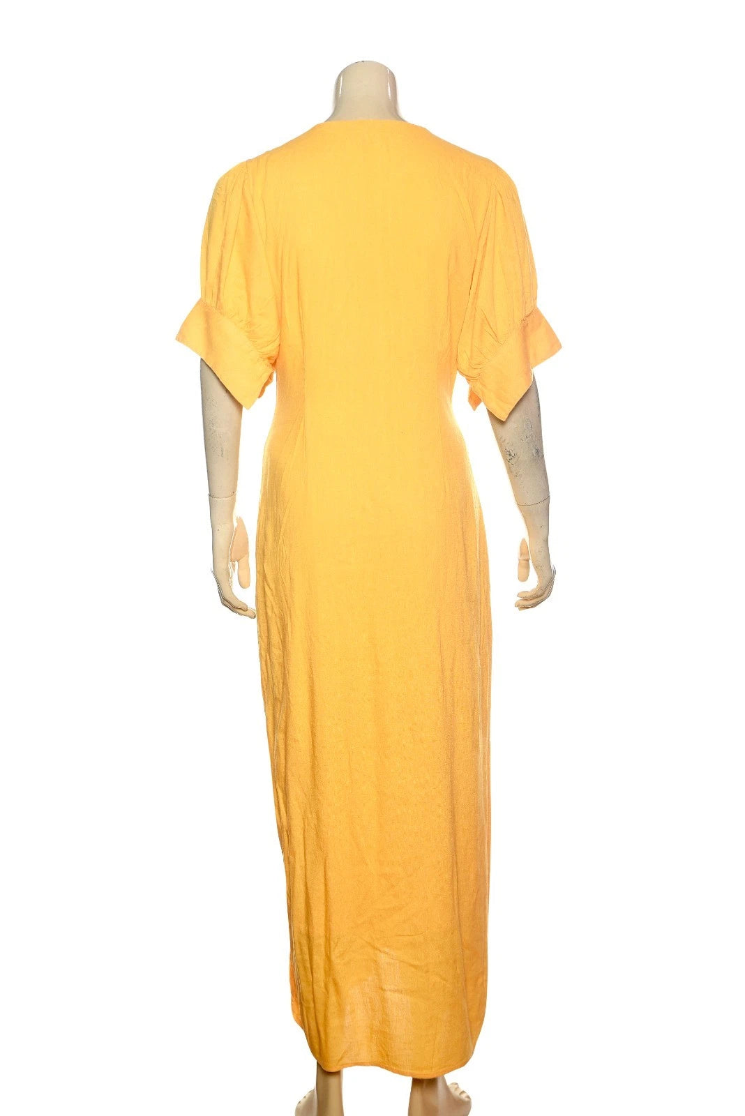 Free people Vintage Summer Midi Dress – back view yellow