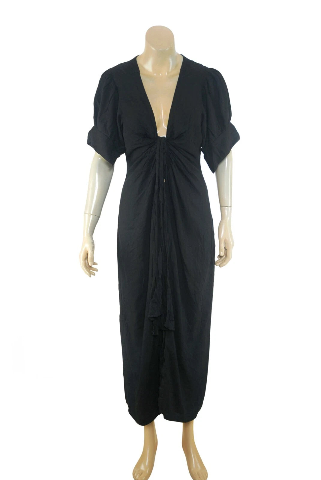 Free people Vintage Summer Midi Dress – front view black