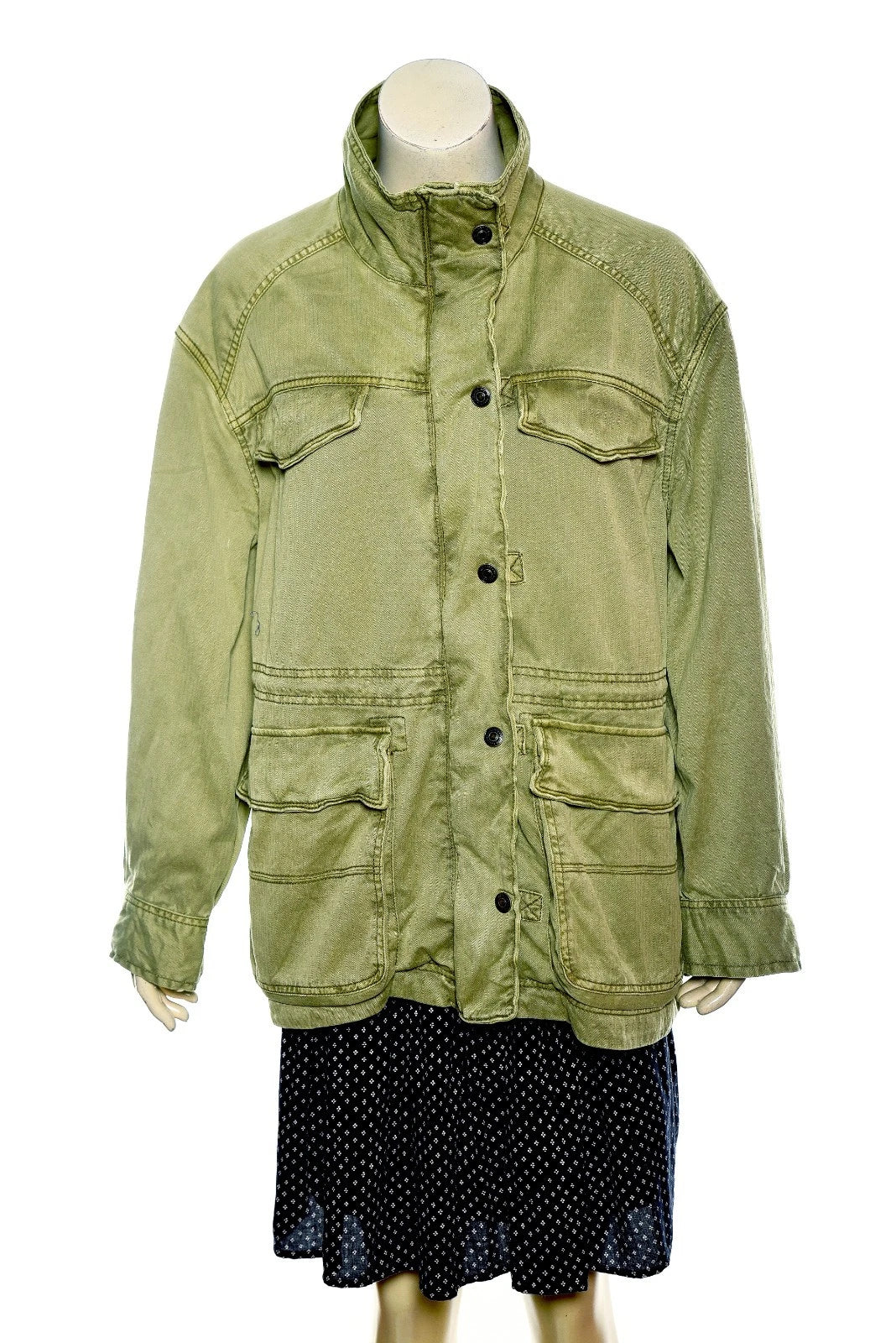 Free People We The Free Arya Utility Jacket – front view green