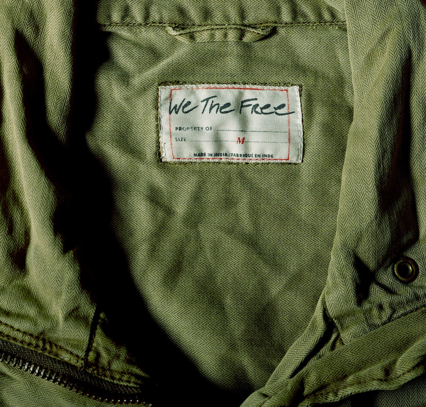 Free People We The Free Arya Utility Jacket – label m green