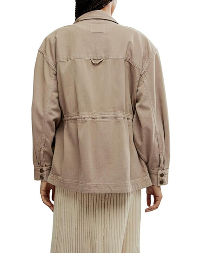 Free People We The Free Arya Utility Jacket – back on model brown