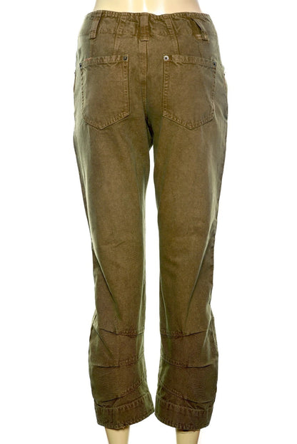 Free People We The Free Supersonic Slim Pants – back view green