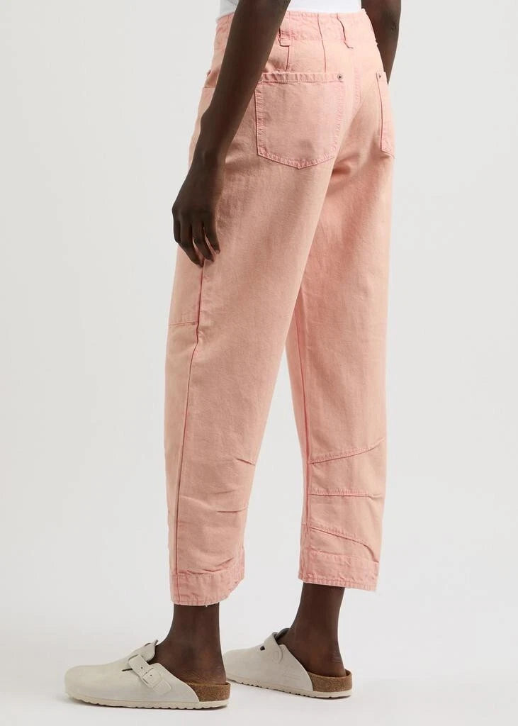 Free People We The Free Supersonic Slim Pants – back on model pink