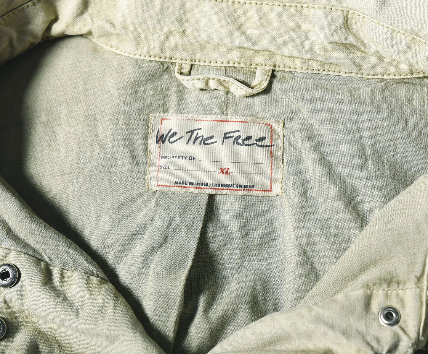 Free People We The Free Suzy Linen Jacket – label xl green