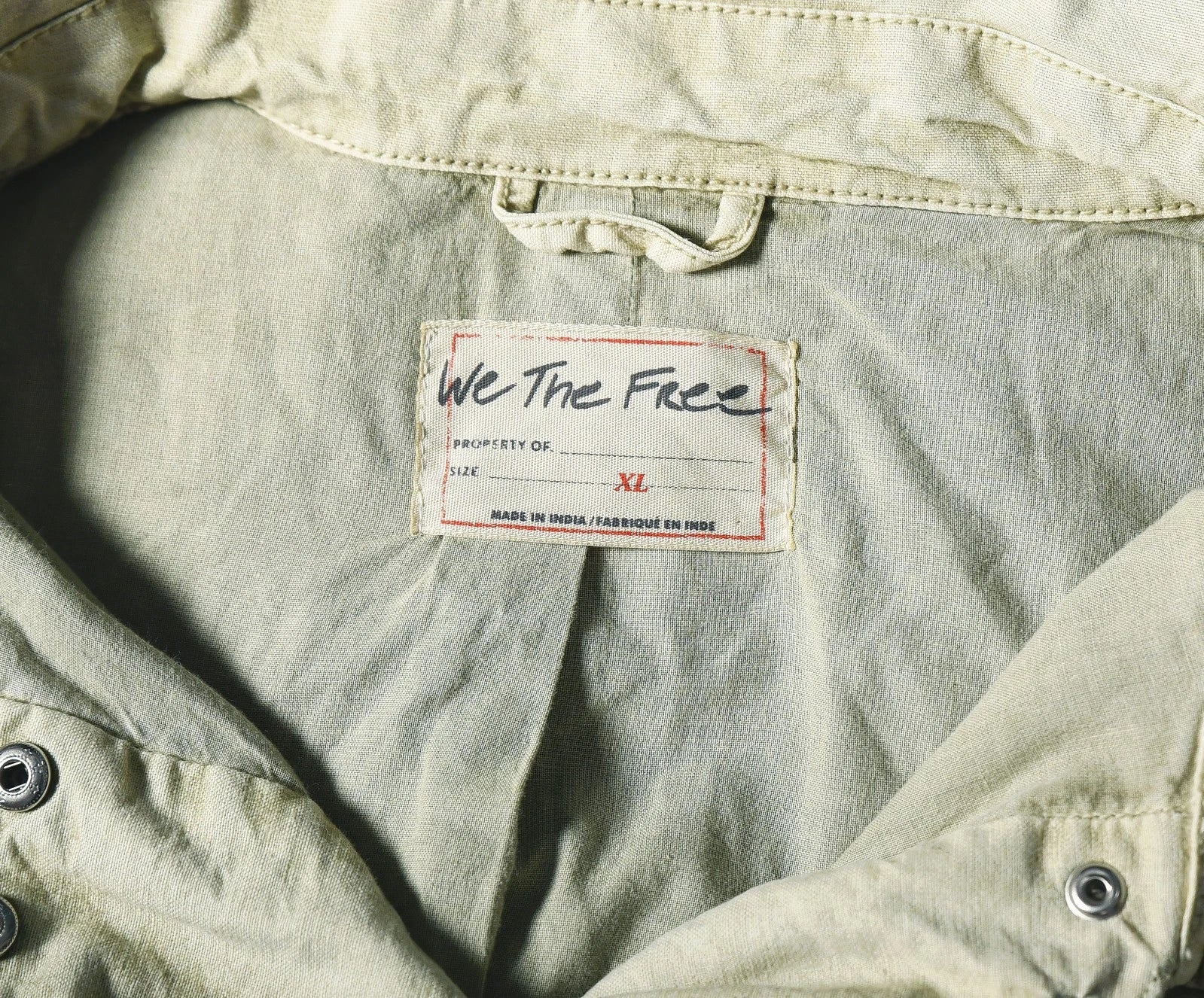 Free People We The Free Suzy Linen Jacket – label xl green