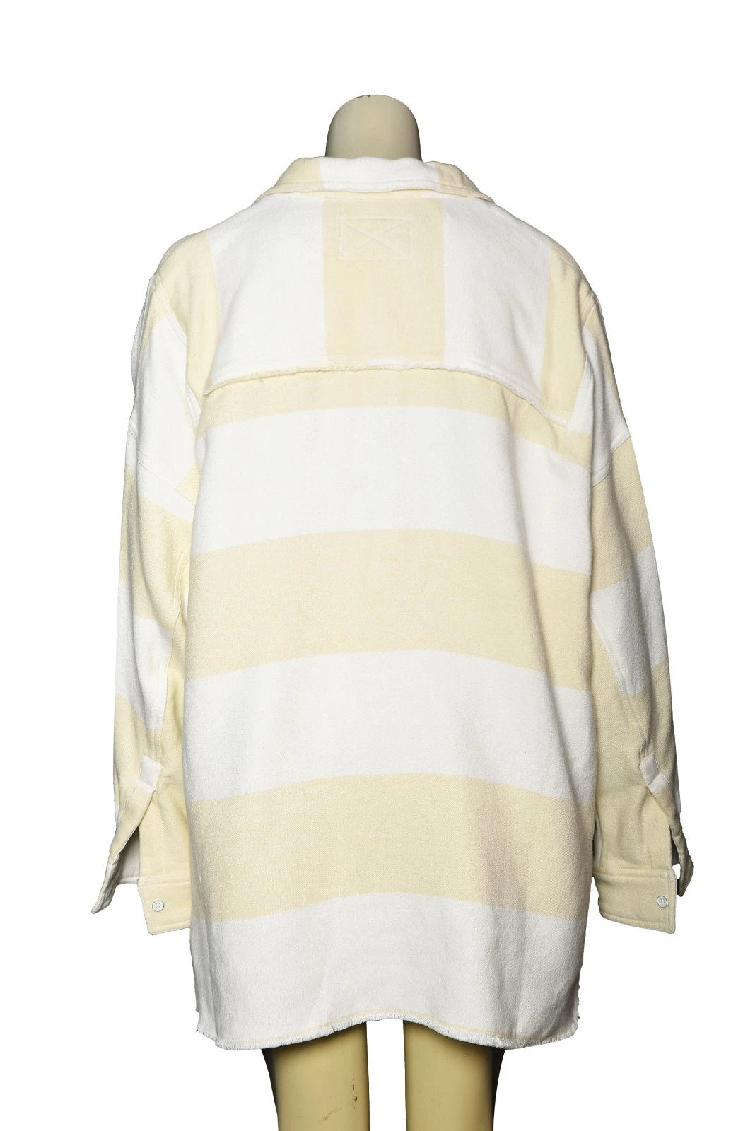 Free People We The Free Arizona Sky Striped Pullover – back view yellow