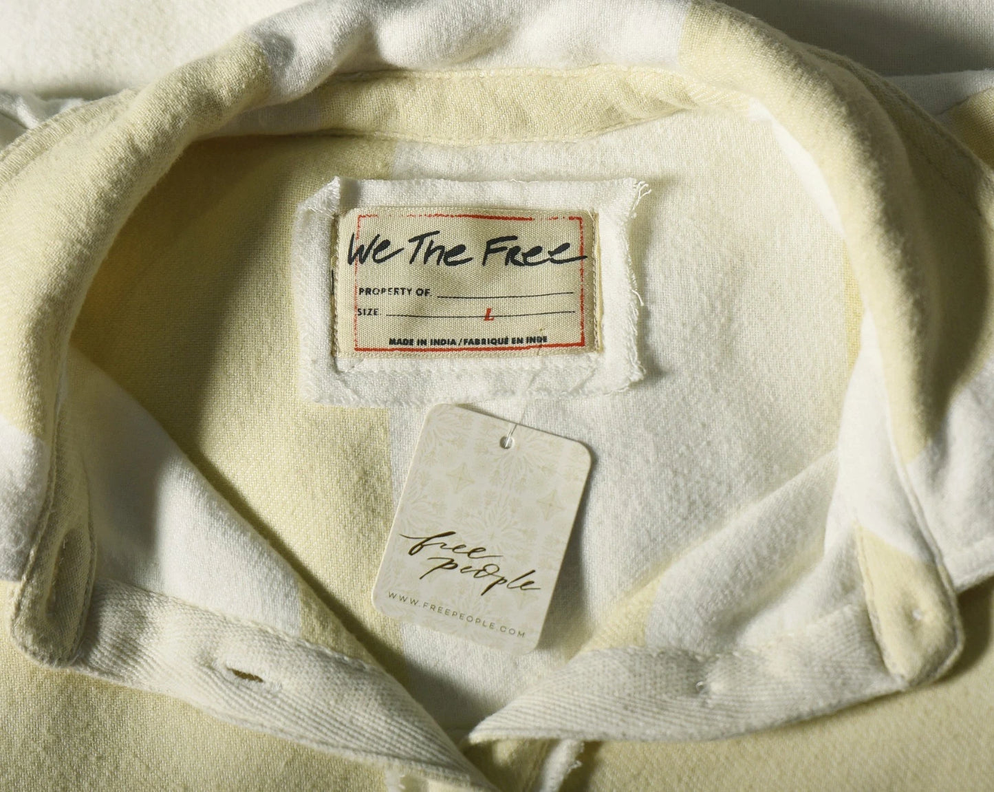 Free People We The Free Arizona Sky Striped Pullover – label size yellow