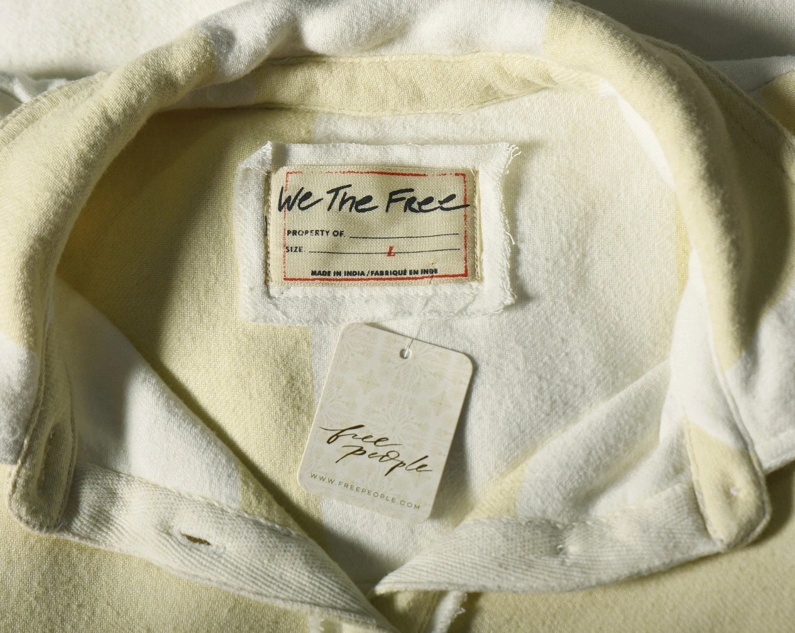 Free People We The Free Arizona Sky Striped Pullover – label size yellow