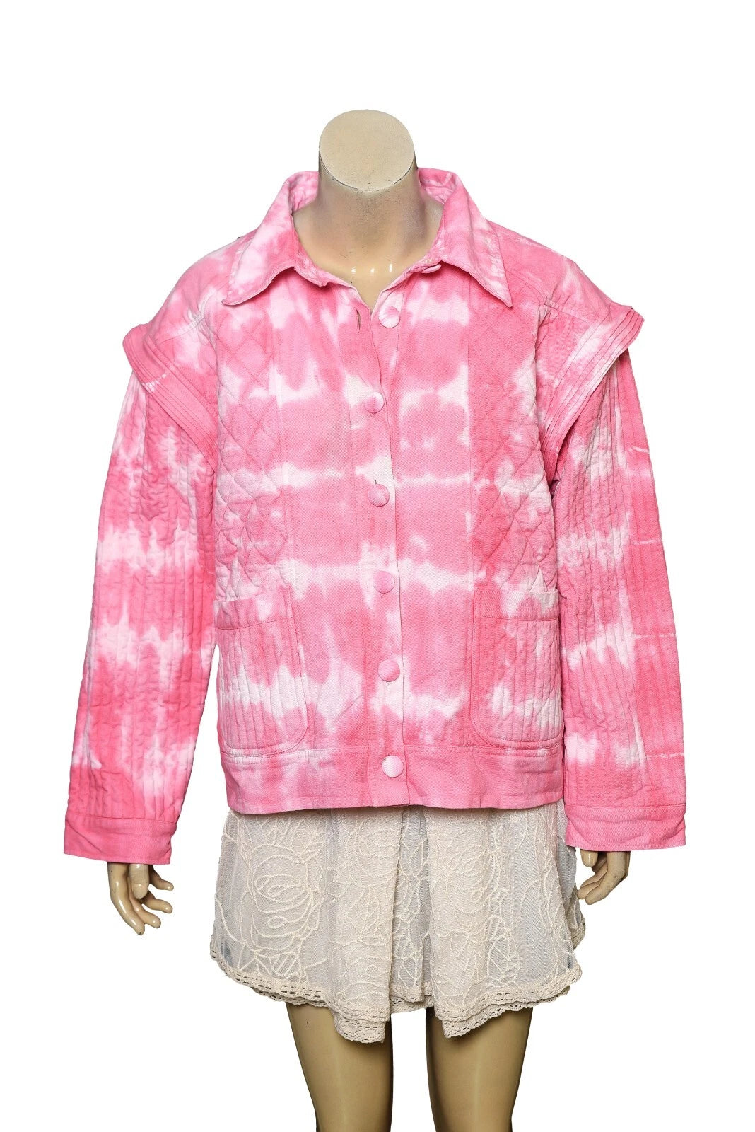 LoveShackFancy Adelade Jacket – front view pink