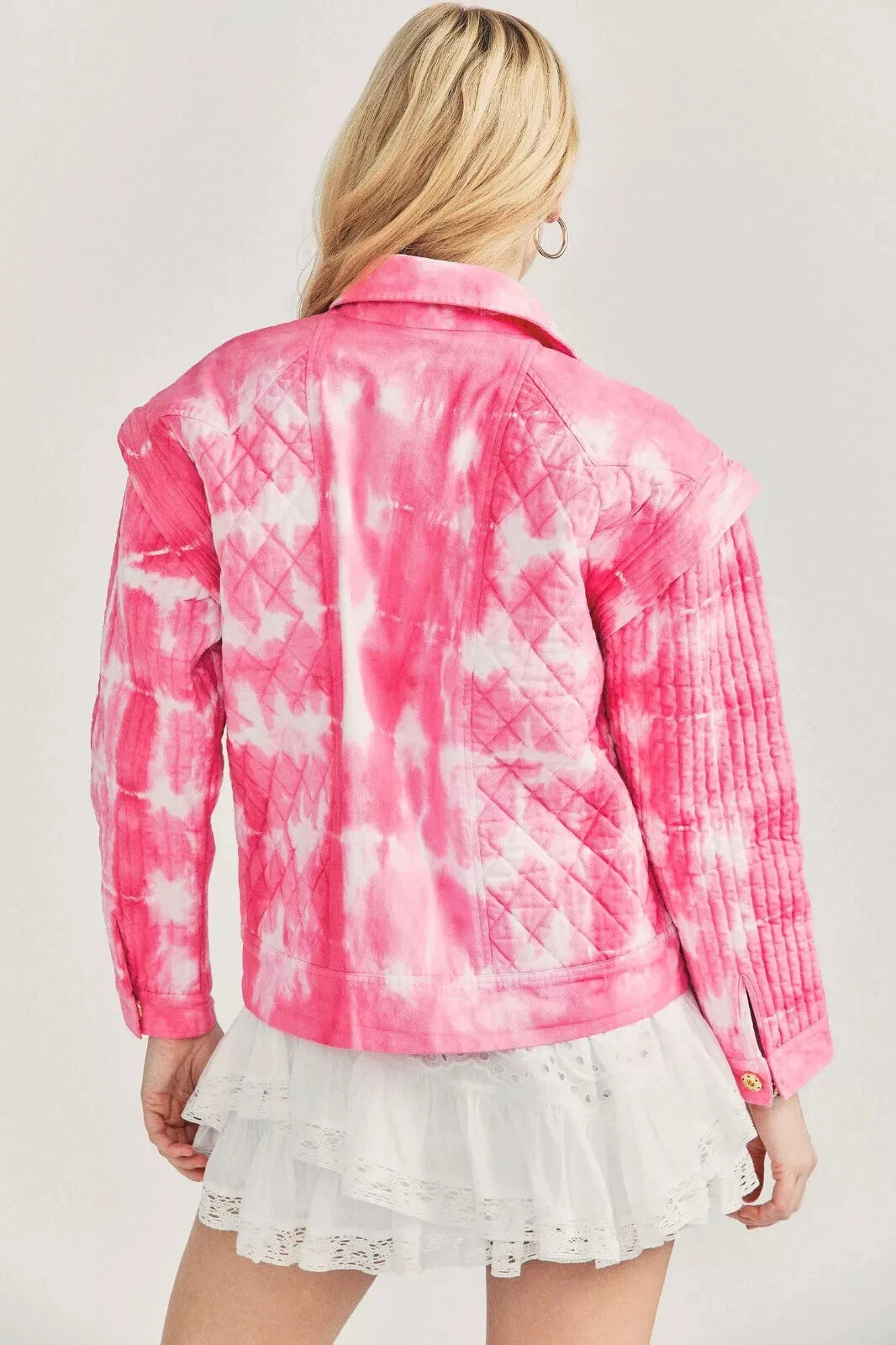 LoveShackFancy Adelade Jacket – back on model pink