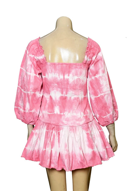 LoveShackFancy Chai Dress – front view pink