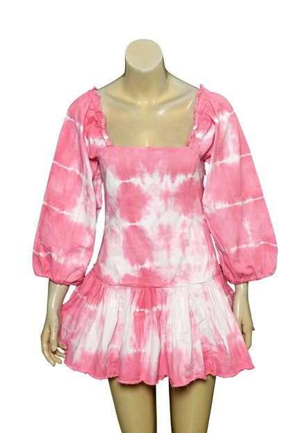 LoveShackFancy Chai Dress – back view pink