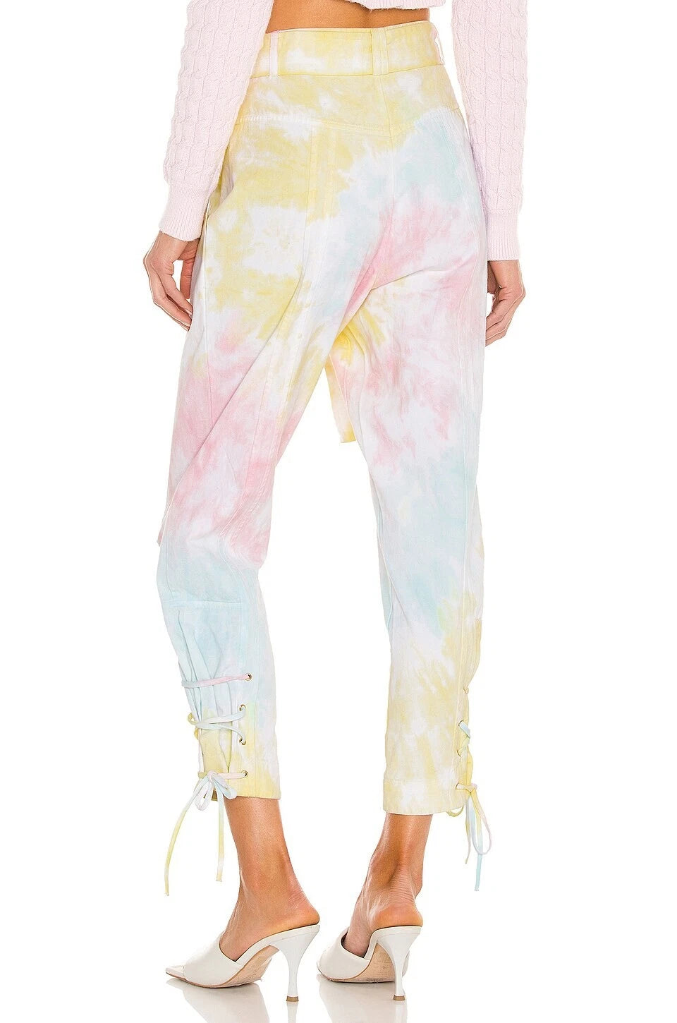 LoveShackFancy Tao Pant – Back on model multicolor