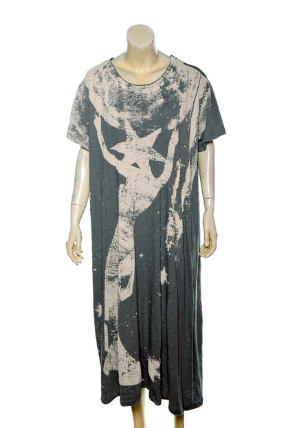 Magnolia Pearl Space Disco Tee Dress – front view gray