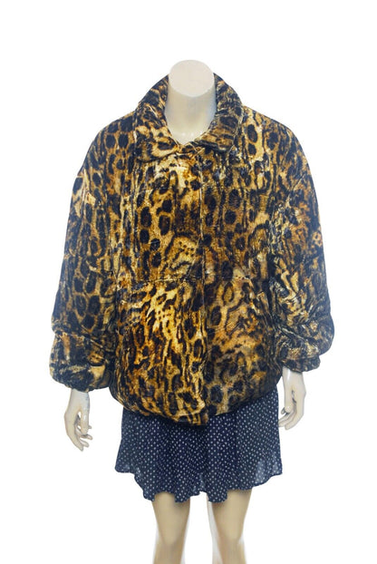 Isabel Marant Tao Quilted Velvet Leopard Print Coat