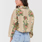 Urban Outfitters Kimchi Blue Floral Cropped Trucker Jacket