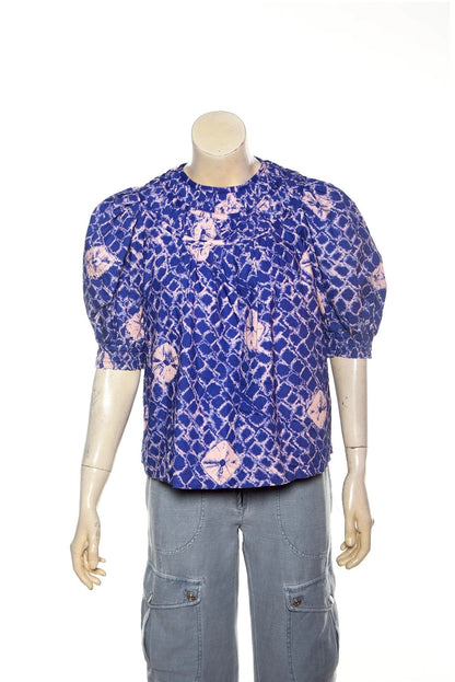 Ulla Johnson Carmela Top – front view blue