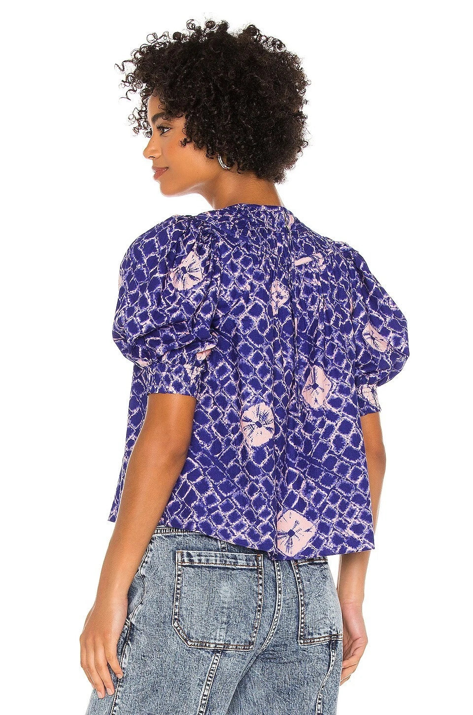 Ulla Johnson Carmela Top – back on model blue