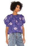 Ulla Johnson Carmela Top – front on model blue