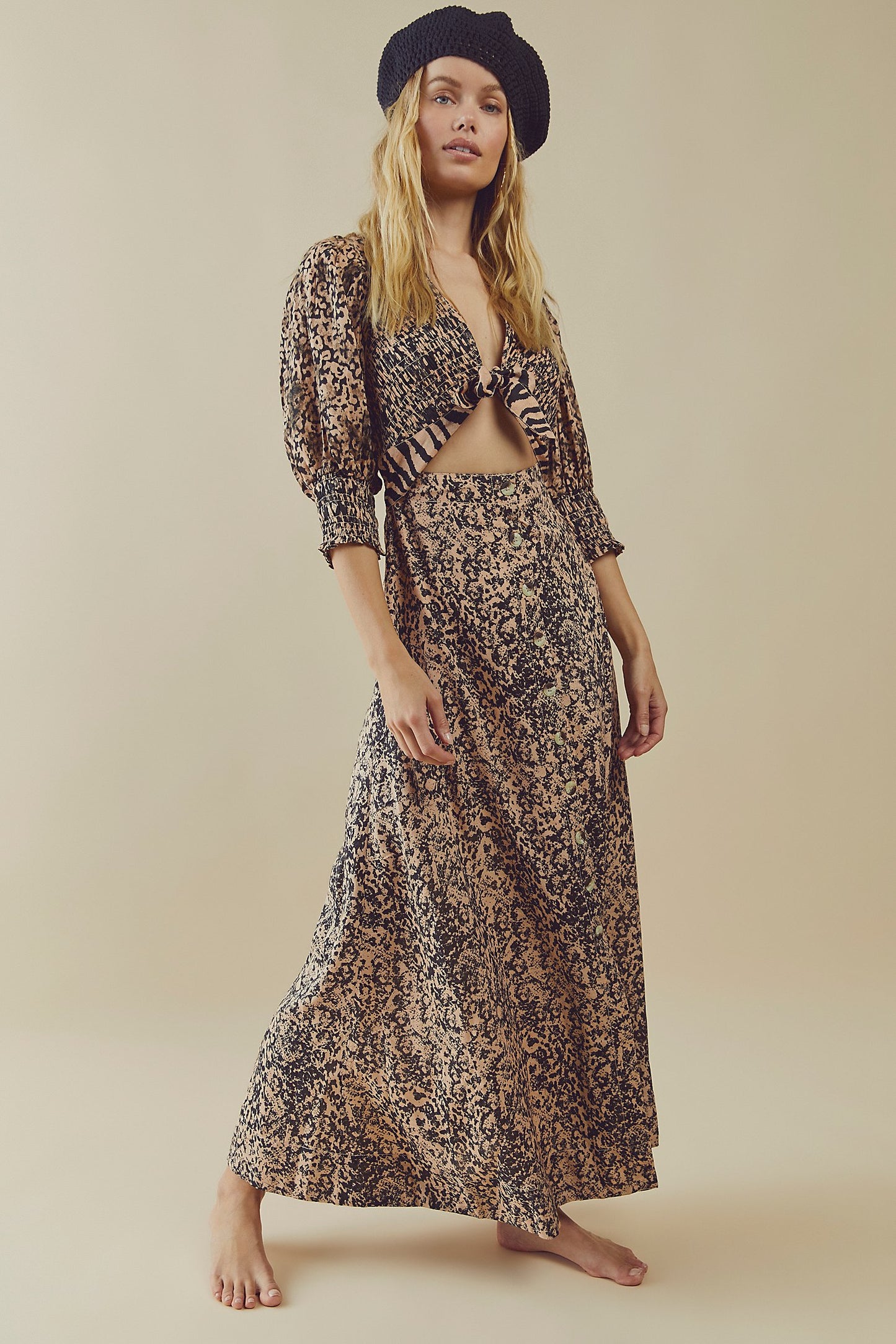 Free People String Of Hearts Printed Maxi Dress